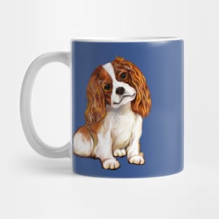 Cavalier King Charles spaniel cute tan and white puppy dog - puppy love Mug